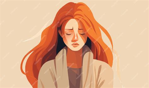 Premium Vector Sad Woman Vector Flat Minimalistic Isolated Illustration