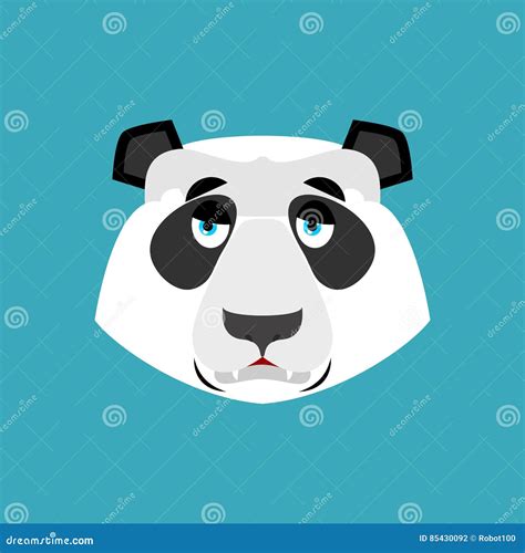 Panda Sad Emoji Chinese Bear Sadness Emotion Isolated Vector