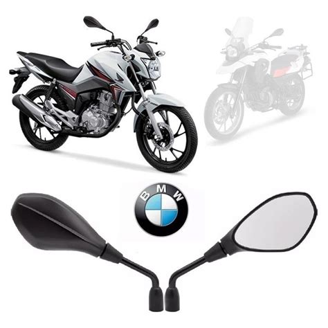 Retrovisor Bmw F800 Gs 650 Fixo Rosca Honda Cargo Cb500 50cc Biz100