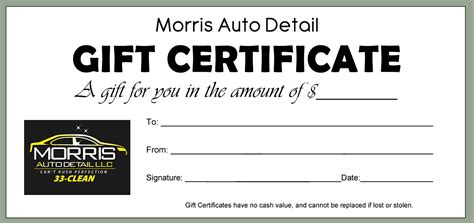 Free Printable Car Detailing T Certificate