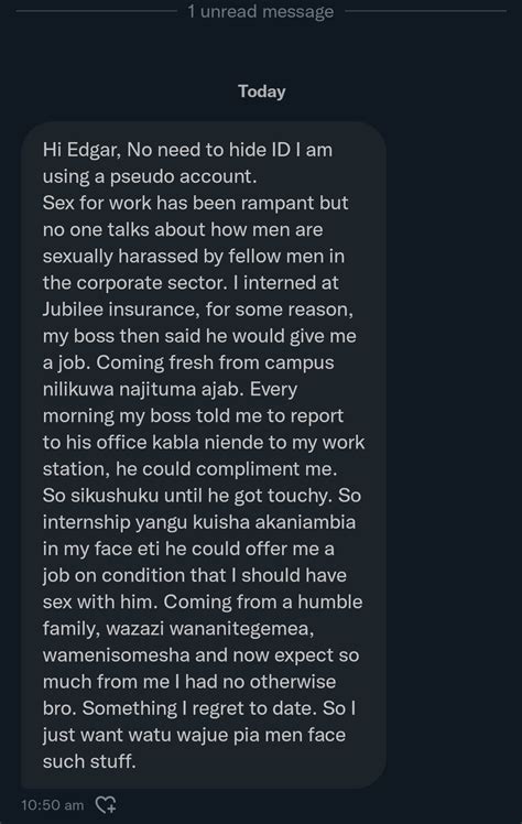 Edgar 🇰🇪 On Twitter Sex For Work Affects Men Too This Is Sad