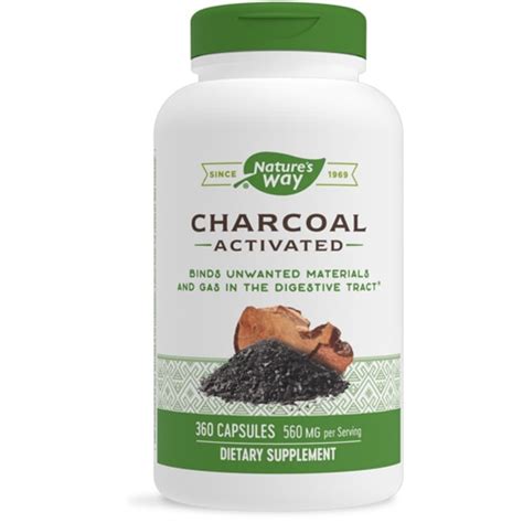 Nature S Way Activated Charcoal Mg Per Serving Capsules