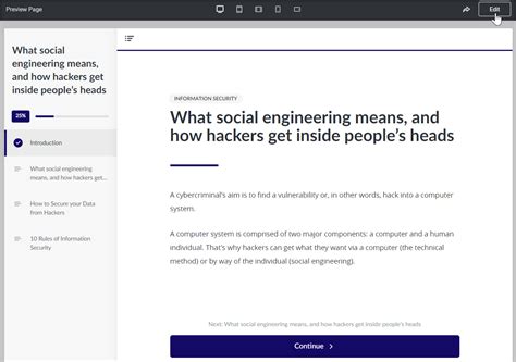 previewing materials