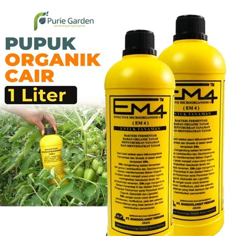 Jual Pupuk Organik Cair Tanaman Em Pertanian Mikro Organisme Liter