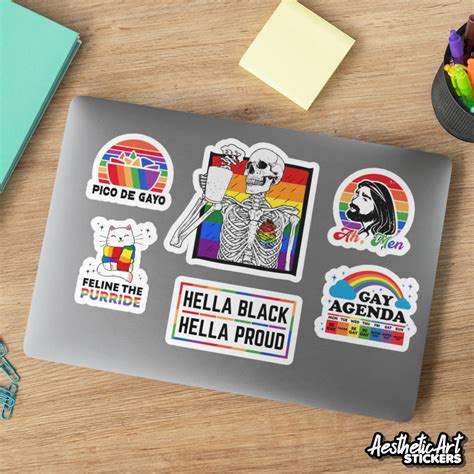 LGBTQ Pride Month Sticker Sayings Gay Lesbian Rainbow LGBT Ally Vinyl Decals Etsy