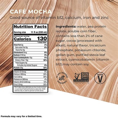 Evolve Plant Based Protein Shake Cafe Mocha 20g Vegan