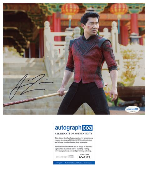 Simu Liu Shang Chi Signed Autograph 8x10 Photo ACOA | Outlaw Hobbies ...