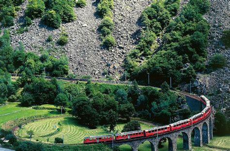 Scenic Train Journeys Through Mountain Scenery