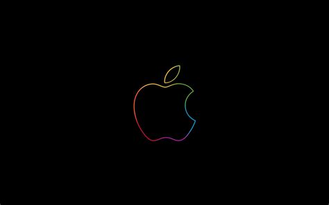 White On Black Background Apple Logo - LogoDix