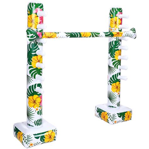 Blueweenly Hawaiian Inflatable Limbo Game Luau Party Games Inflatable