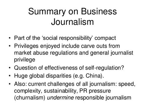 Rights And Responsibilities Of Journalists