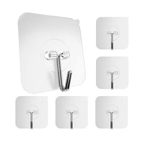 GLUIT Adhesive Hooks For Hanging Heavy Duty Wall Hooks 22 Lbs Self