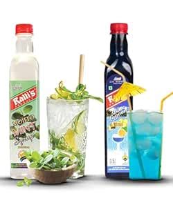 Ralli S Mint Mojito Blue Lagoon Syrup Combo Ml Each Elevate