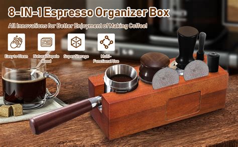 Kannino Wooden Coffee Tamping Station In Espresso Tamper Holder