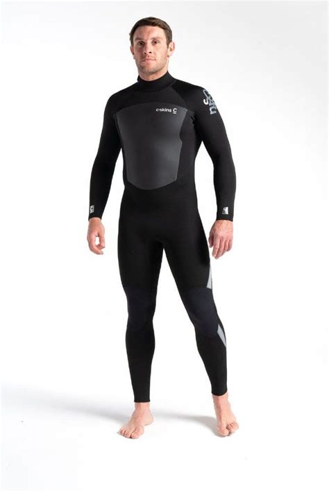 C Skins Legend 3 2mm Back Zip Wetsuit Anthracite Black Ultra Cyan