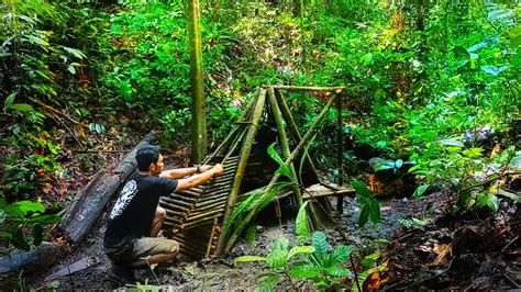 Solo Camping Membuat Shelter Di Hutan Solo Building YouTube