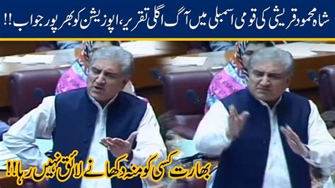 Shah Mehmood Qureshi Aggressive Speech In National Assembly 13 Sep