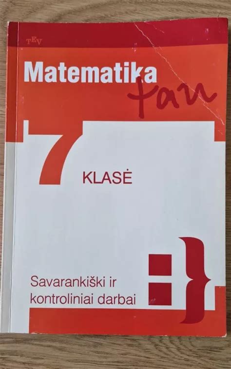 Matematika Tau Klas Savaranki Ki Ir Kontroliniai Darbai Valdas