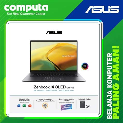 Promo Asus ZENBOOK 14 UM3402YA OLEDS552 AMD Ryzen 5 5625U 8GB 512GB SSD