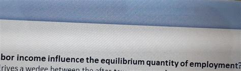 Solved Bor Income Influence The Equilibrium Quantity Of Chegg