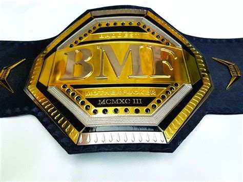 UFC BMF Title Belt Championship Adult Size Brass 2MM Original Leather ...