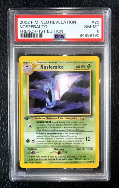 Carte Pokemon Nosferalto Edition Neo Revelation Psa