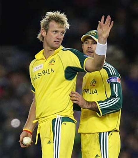 Stuart Clark Celebrates His First International Wicket ESPNcricinfo