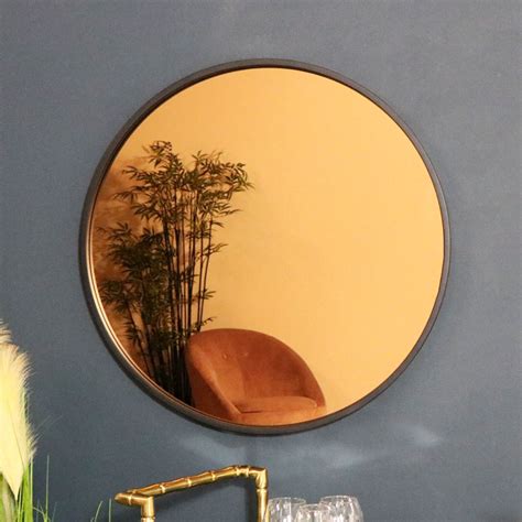 Round Smoked Copper Wall Mirror Cm X Cm