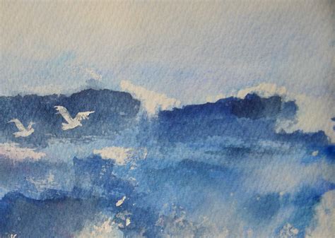 Pacific Ocean Art Watercolor Painting Original Fine Art - Etsy