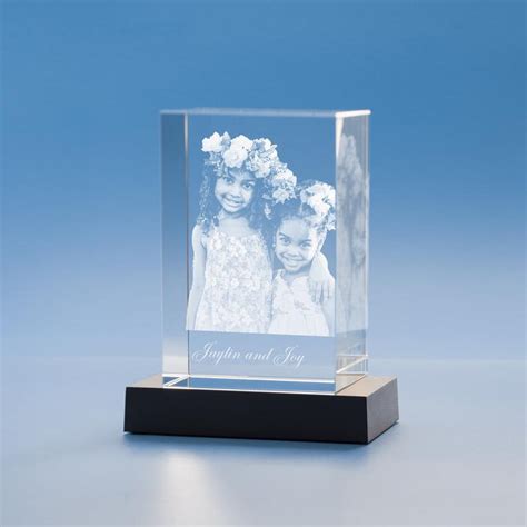 D Tower Portrait Crystal Laser Engraved With Your Custom Etsy