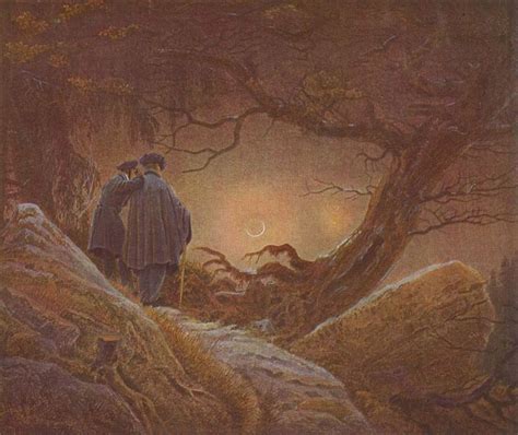 Caspar David Friedrich Due Uomini In Contemplazione Della Luna Zwei