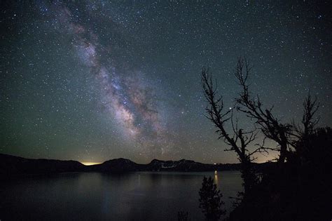 Milky Way Galaxy Over Crater Lake Photograph By Matt Andrew Fine Art