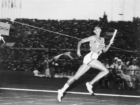 Wilma Rudolph winning gold medal for the women's 400-meter relay at the ...