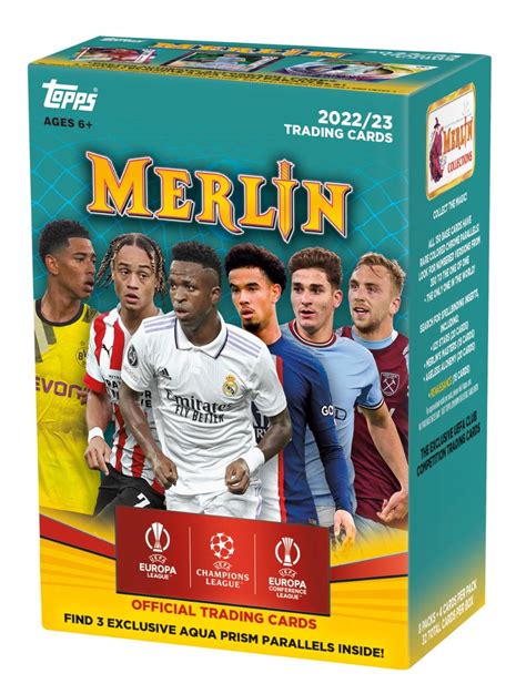 2022 23 Topps UEFA Club Competitions Merlin Chrome Soccer 8 Pack