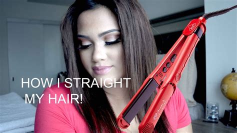 How I Straighten My Hair Irresistible Me Hair Straightener Youtube