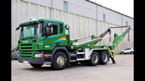 Scania P Absetzkipper Skip Loader Youtube