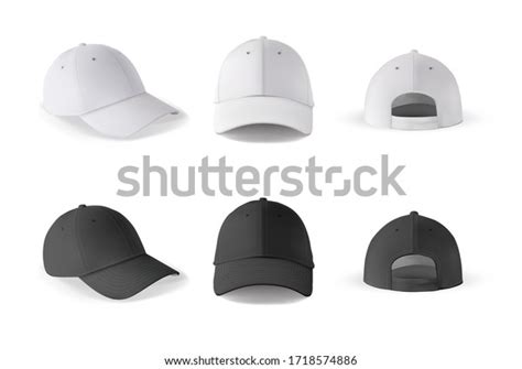 Baseball Cap Realistic Baseball Cap Template Front Side Back Views