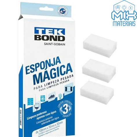 Esponja Magica Tekbond Para Limpeza Pesada Kit C 3un Shopee Brasil