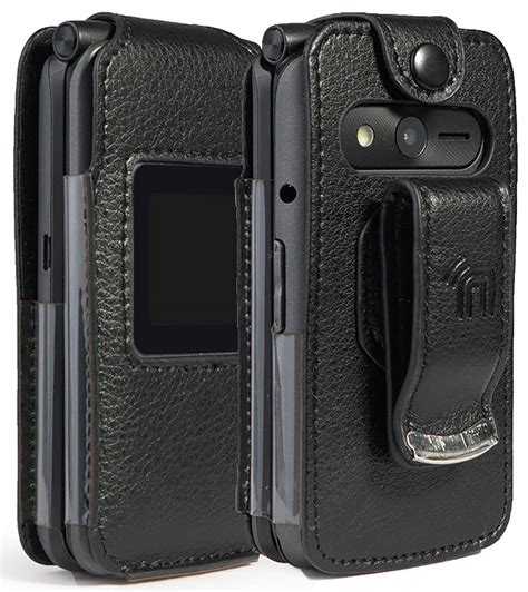 Case For Etalk Phone Nakedcellphone Black Vegan Leather Form Fit