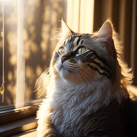 Premium AI Image Beautiful Cat Portrait