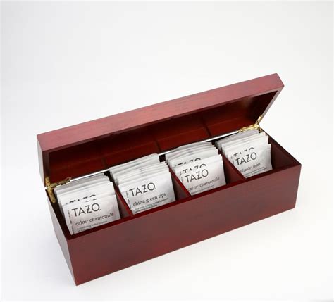 Rosewood Tazo Tea Box Sampler Teabag Storage Tea Chest 44