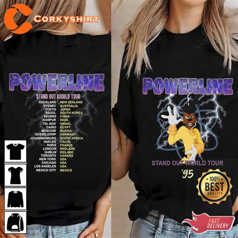 Disney Powerline Stand Out World Tour 95 Goofy Movie Tshirt Corkyshirt