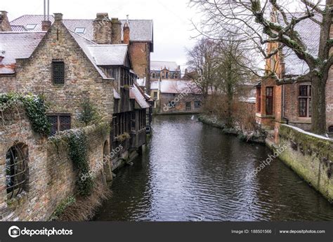 Bruges canal view in winter — Stock Photo © aaron90311 #188501566