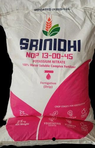 For Fertilizer Kno Srinidhi Nop Potassium Nitrate Laminated