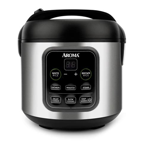 Aroma Housewares Arc 994sb Rice And Grain Cooker Slow Cook Steam Oatmeal Risotto 8 Cup Cooked