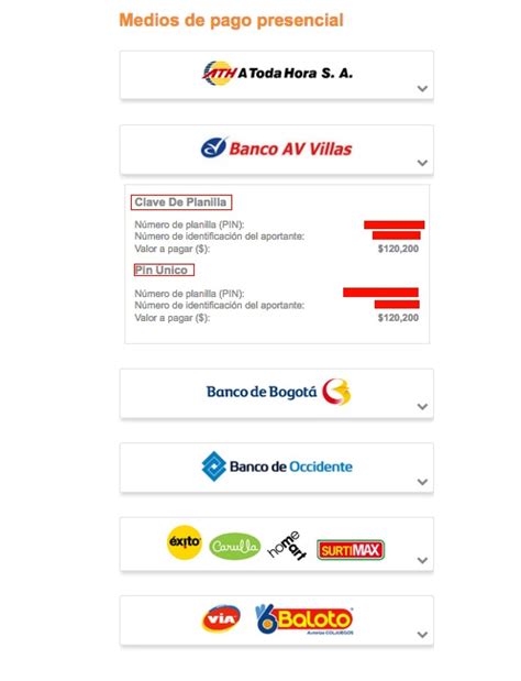 Aportes en línea Pago de la planilla PILA en línea