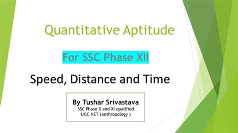 Quantitative Aptitude Speed Distance And Time Youtube