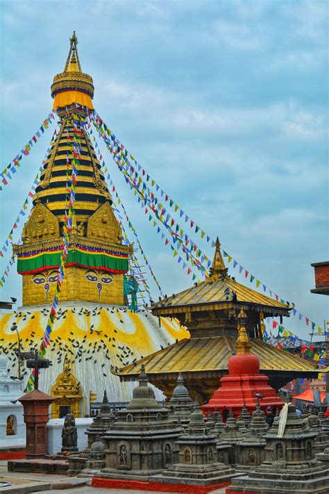 he stupa of Swoyambhunath, Kathmandu. This is a UNESCO World Heritage Site and a popular ...