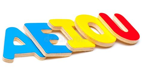 Aeiou Cinq Lettres De Lalphabet Photo Stock Image Du Panneau