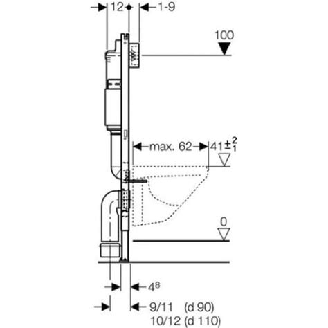 Geberit 458103001 Montage Element Duofix Basic für Wand WC